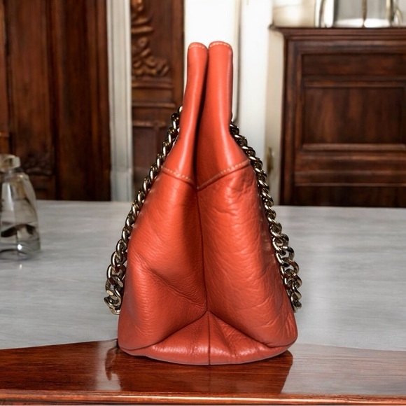 Mario Valentino Karina VA6107 Italian Leather Terracotta Bag NWT Authentic VTG - Picture 10 of 15